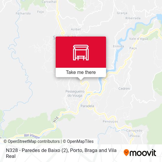 N328 - Paredes de Baixo mapa