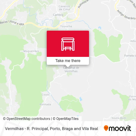 Vermilhas - R. Principal map