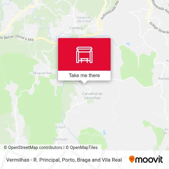 Vermilhas - R. Principal map