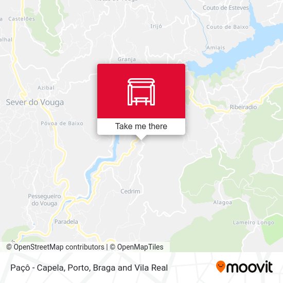 Paçô - Capela mapa