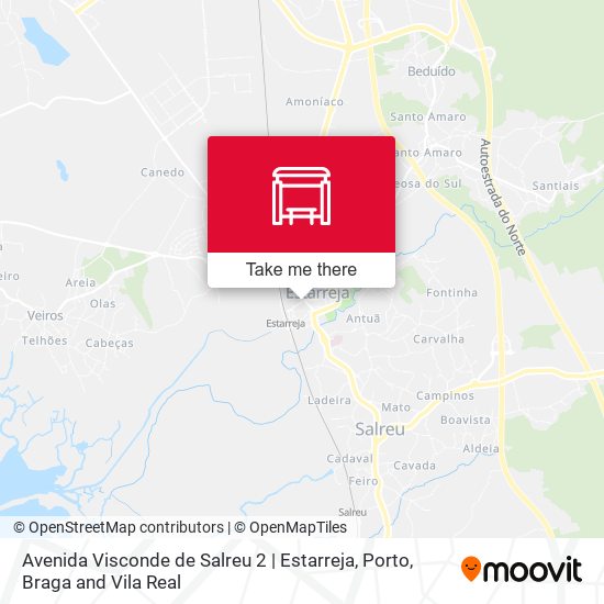 Avenida Visconde de Salreu 2 | Estarreja map