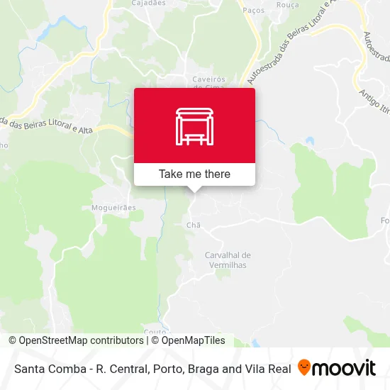 Santa Comba - R. Central map
