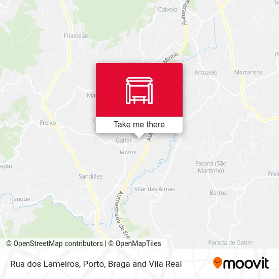 Rua dos Lameiros mapa