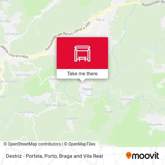 Destriz - Portela map