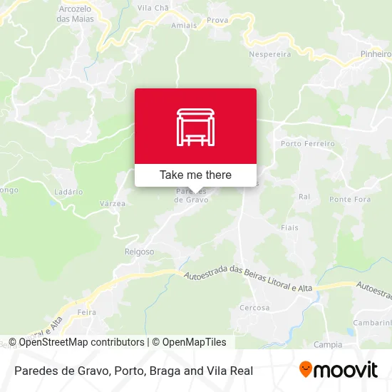 Paredes de Gravo map