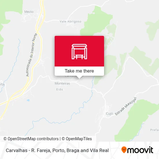 Carvalhas - R. Fareja map