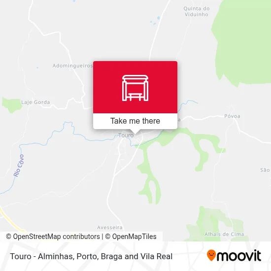 Touro - Alminhas map
