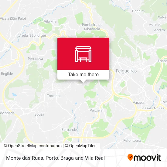 Monte das Ruas map