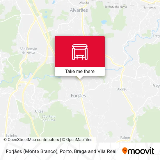 Forjães (Monte Branco) map