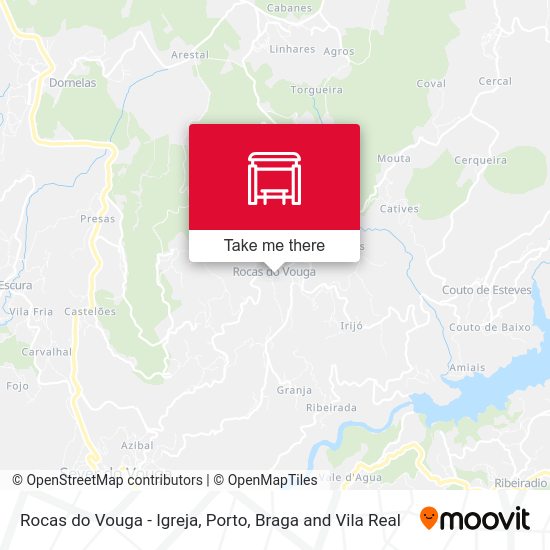 Rocas do Vouga - Igreja mapa