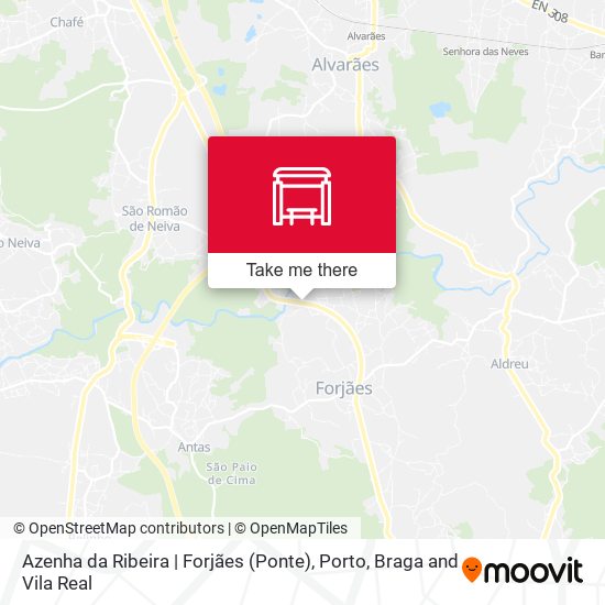 Azenha da Ribeira | Forjães (Ponte) map