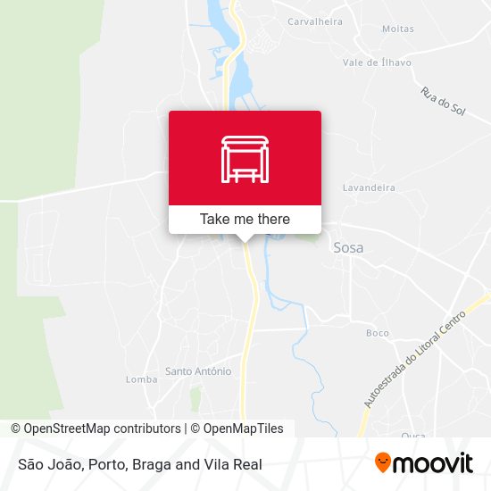 São João mapa