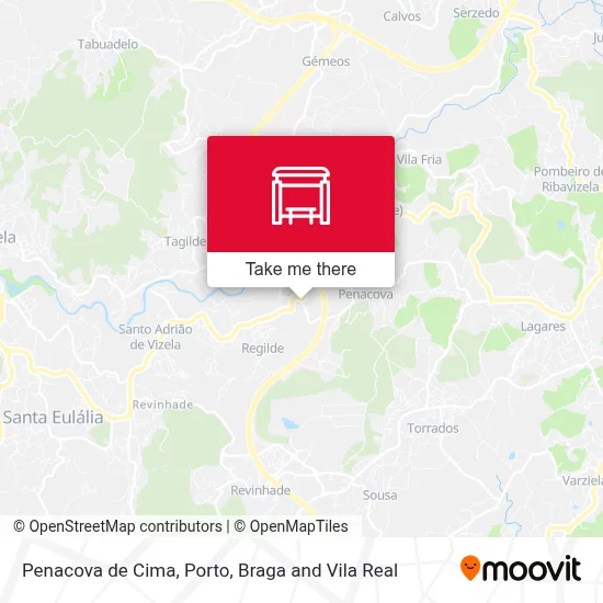 Penacova de Cima map