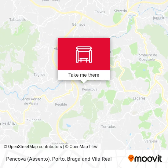 Pencova (Assento) map