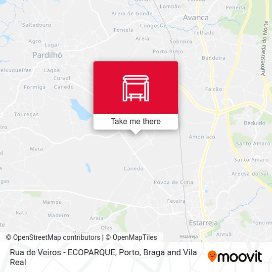 Rua de Veiros - ECOPARQUE mapa