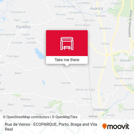 Rua de Veiros - ECOPARQUE mapa