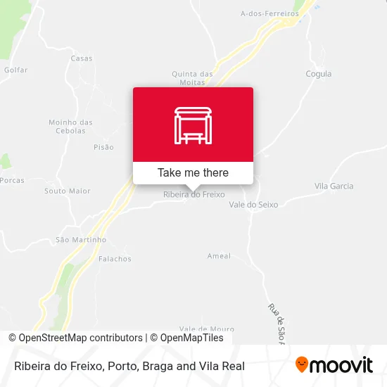 Ribeira do Freixo map