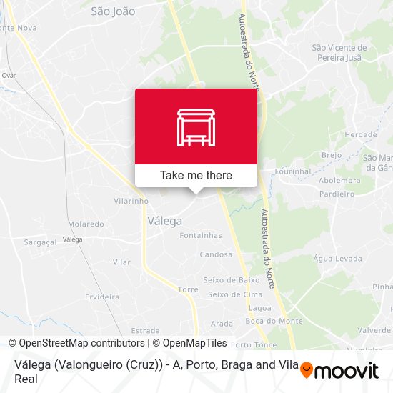 Válega (Valongueiro (Cruz)) - A mapa