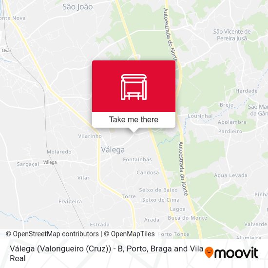 Válega (Valongueiro (Cruz)) - B mapa