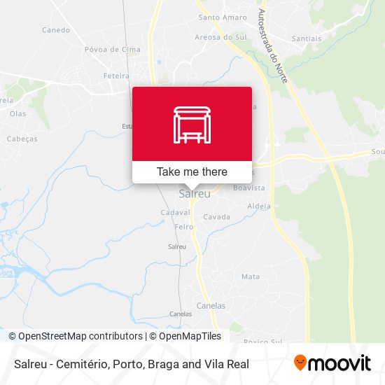 Salreu - Cemitério mapa