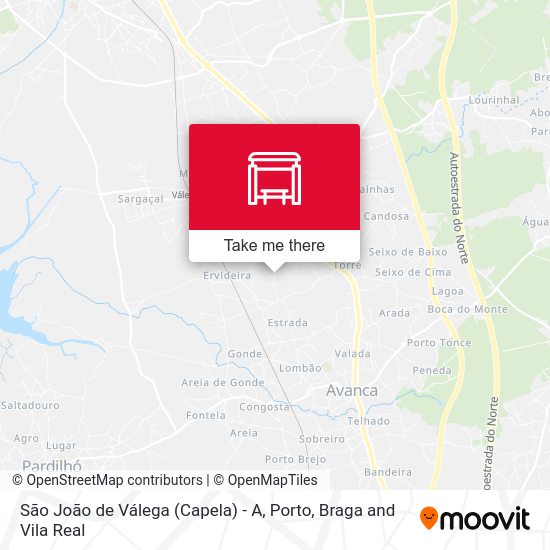 São João de Válega (Capela) - A mapa