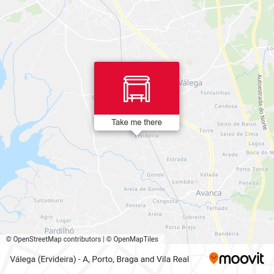 Válega (Ervideira) - A mapa