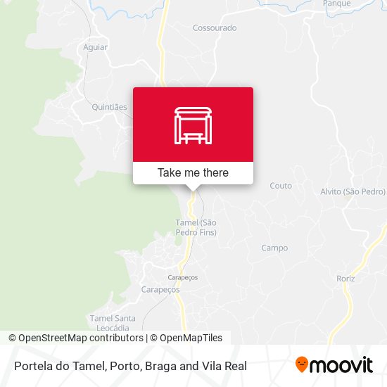 Portela do Tamel mapa