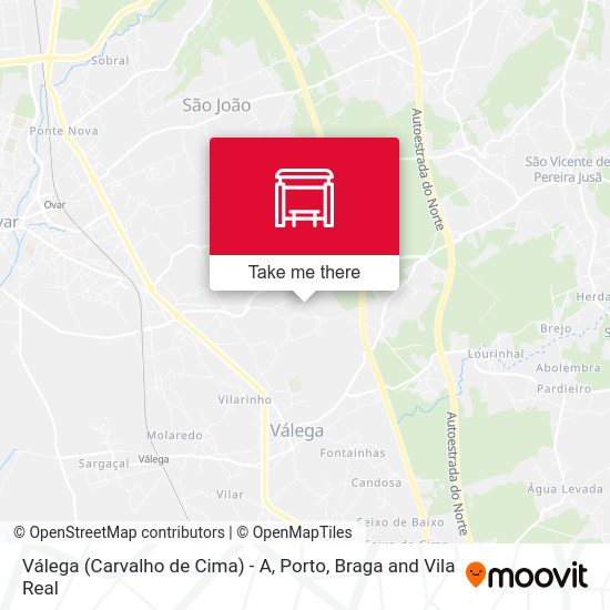 Válega (Carvalho de Cima) - A map