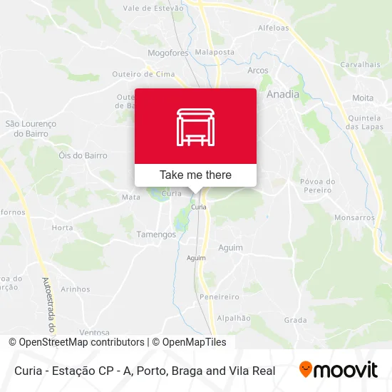 Curia - Estação CP - A map