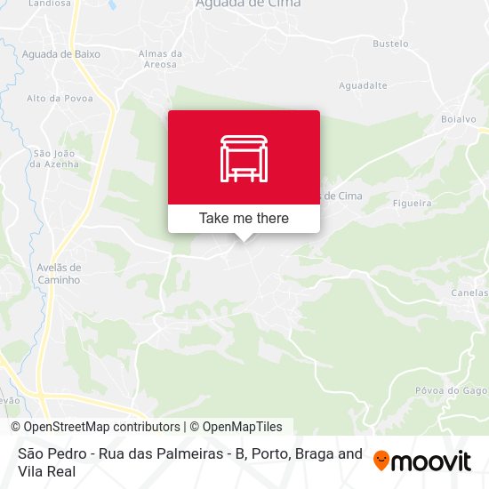 São Pedro - Rua das Palmeiras - B map