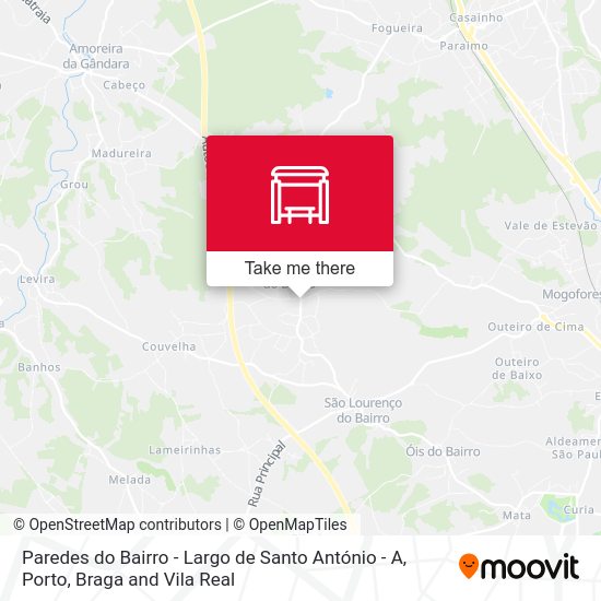 Paredes do Bairro - Largo de Santo António - A map
