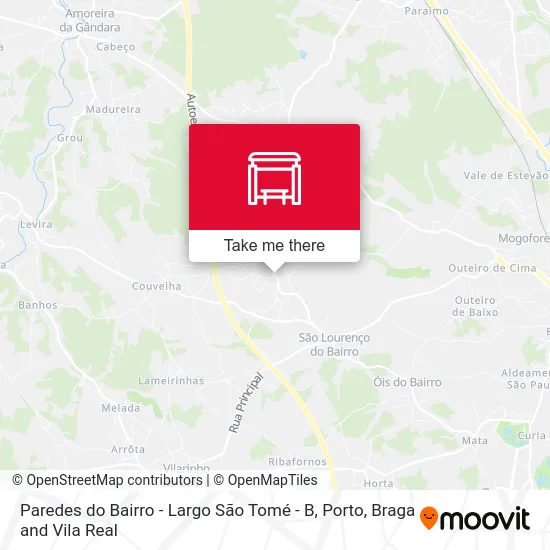 Paredes do Bairro - Largo São Tomé - B map