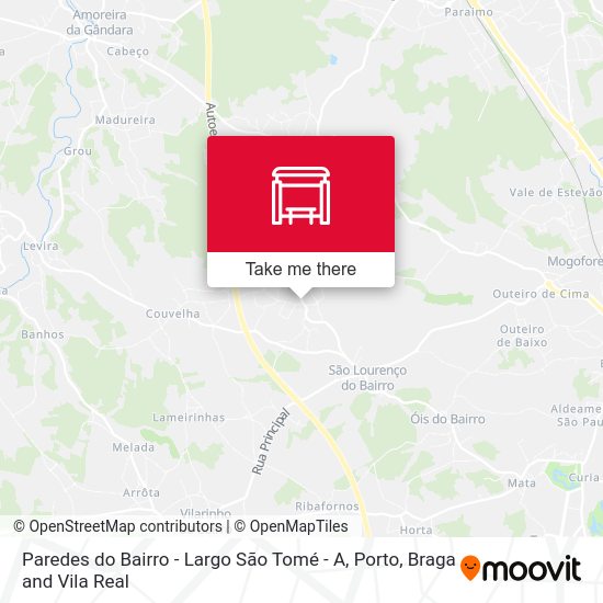 Paredes do Bairro - Largo São Tomé - A mapa