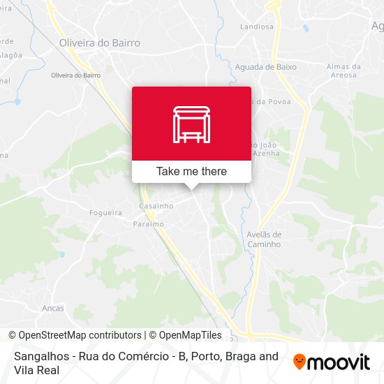 Sangalhos - Rua do Comércio - B mapa