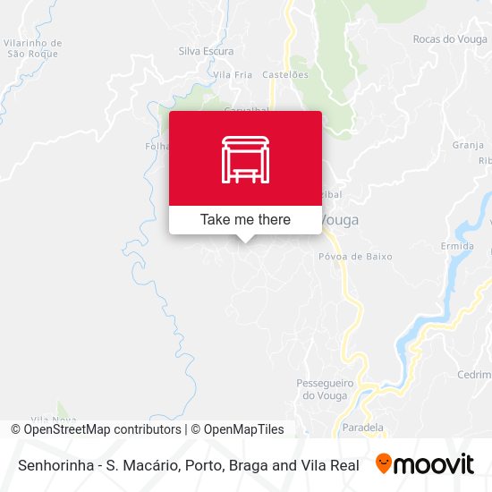 Senhorinha - S. Macário map