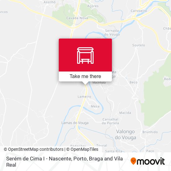 Serém de Cima I - Nascente mapa