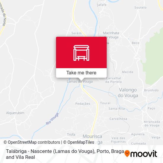 Talábriga - Nascente (Lamas do Vouga) map