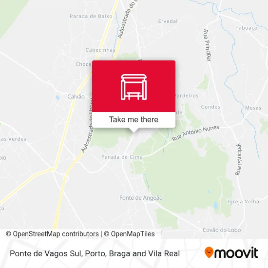 Ponte de Vagos Sul map