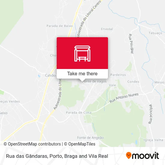 Rua das Gândaras map