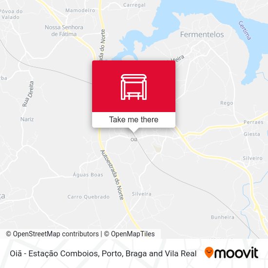 Oiã - Estação Comboios map