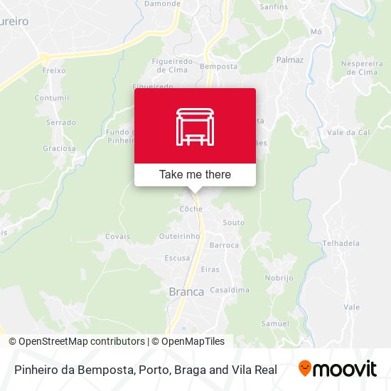 Pinheiro da Bemposta mapa
