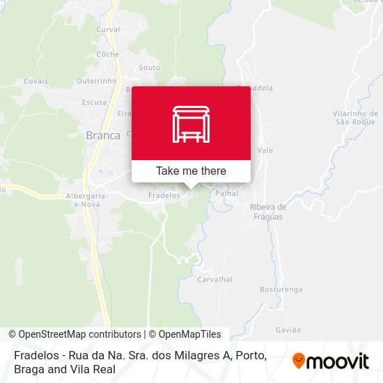 Fradelos - Rua da Na. Sra. dos Milagres A mapa