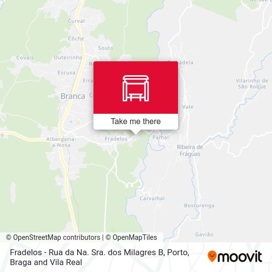 Fradelos - Rua da Na. Sra. dos Milagres B map