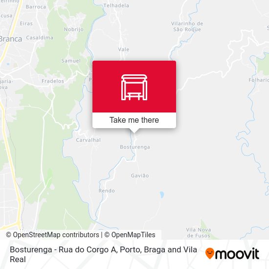 Bosturenga - Rua do Corgo A map