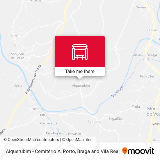 Alquerubim - Cemitério A mapa