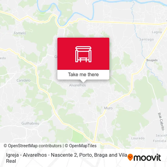 Igreja - Alvarelhos - Nascente 2 map