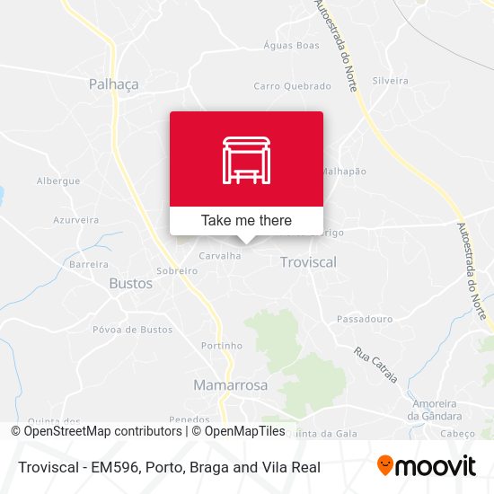 Troviscal - EM596 mapa