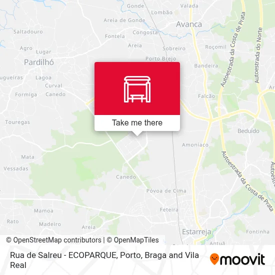 Rua de Salreu - ECOPARQUE map