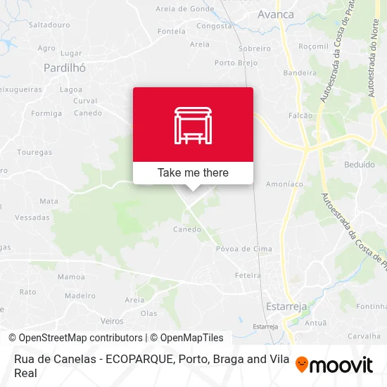 Rua de Canelas - ECOPARQUE map