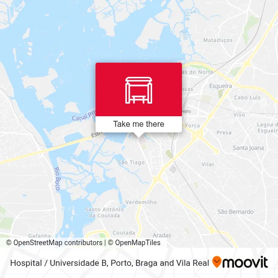 Hospital / Universidade B map